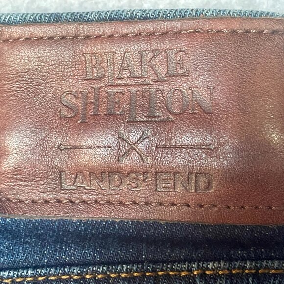 Lands End Jeans Mens 50T Blue Dark Wash Relaxed Fit Denim Blake Shelton - Picture 3 of 15